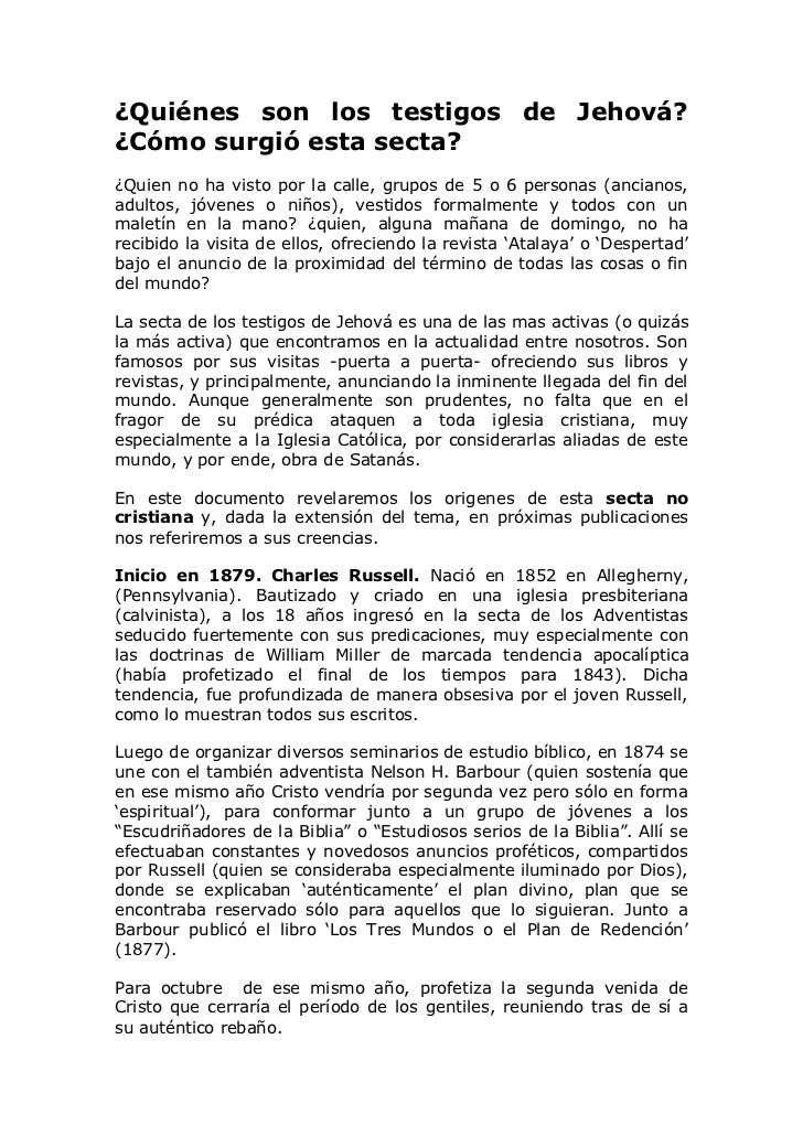 ¿Quiénes son los testigos de Jehova? ¿Quiénes son los testigos de Jehova?