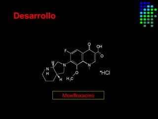 Desarrollo
8 – metoxi - fluoroquinolonas
Moxifloxacino
 