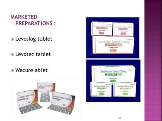 41
MARKETED
PREPARATIONS :
 Levoslog tablet
 Levotec tablet
 Wecure ablet
 