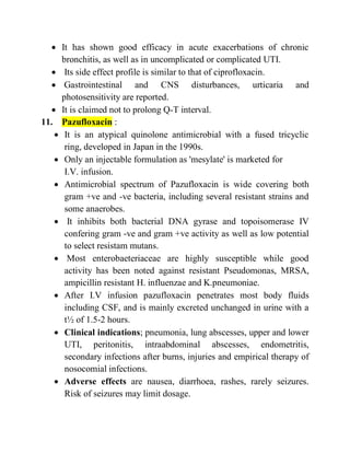 Quinolones & fluoroquinolones | PDF
