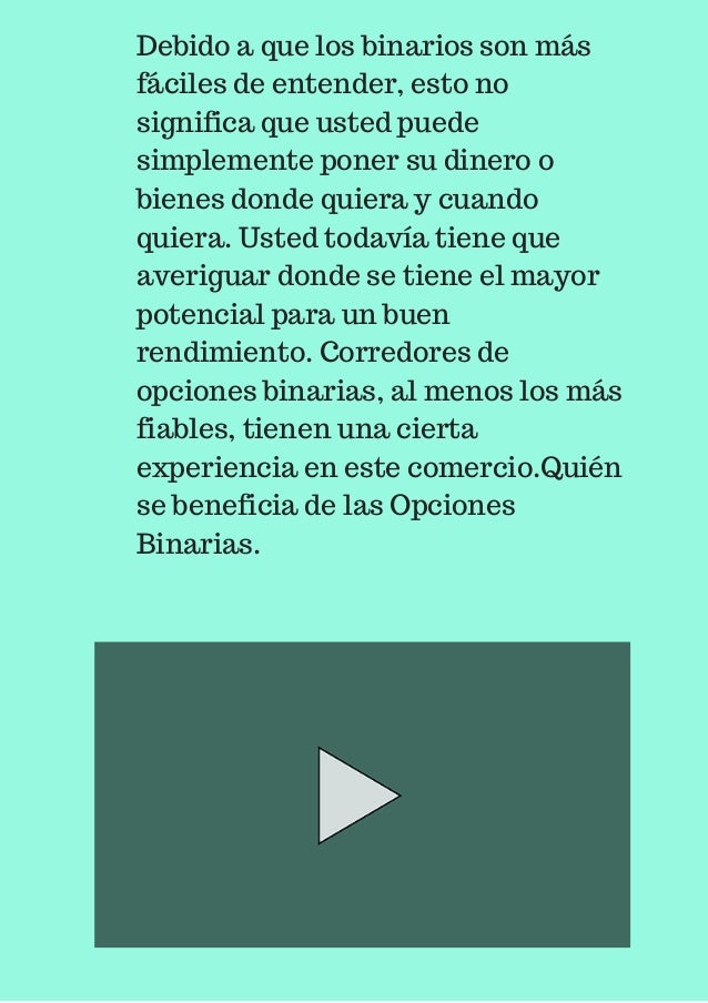 Es rentable las opciones binarias