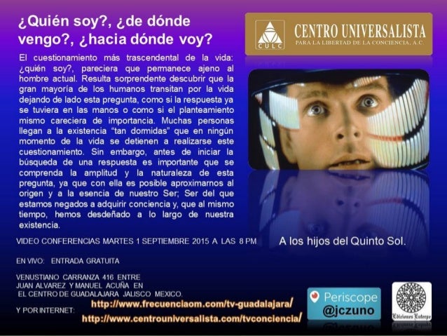 Quién soy de dónde vengo hacia dónde voy m1 2