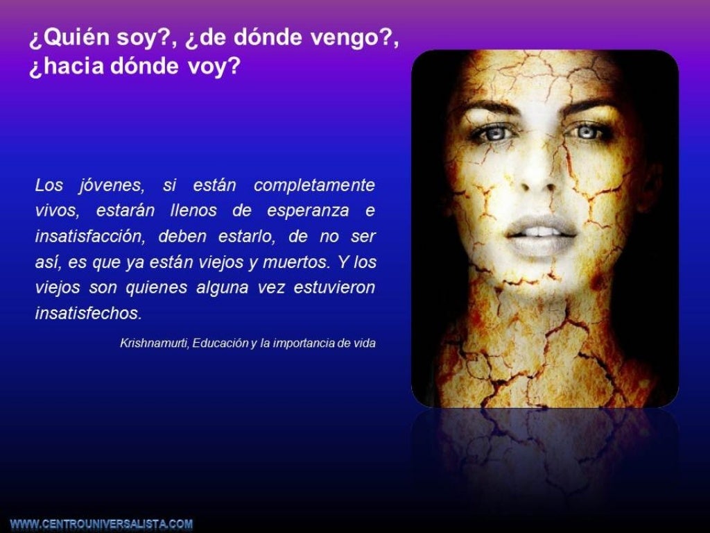 Quién soy de dónde vengo hacia dónde voy m1 2
