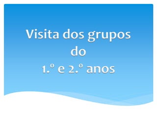 Visita dos grupos
do
1.º e 2.º anos
 