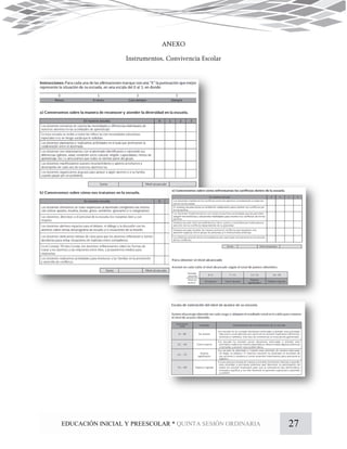 27EDUCACIÓN INICIAL Y PREESCOLAR * QUINTA SESIÓN ORDINARIA
 