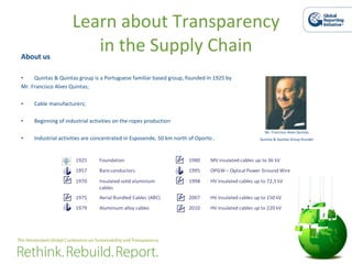 Learn about Transparency in the Supply Chain ,[object Object],[object Object],[object Object],[object Object],[object Object],[object Object],Mr . Francisco Alves Quintas Quintas & Quintas Group  founder 