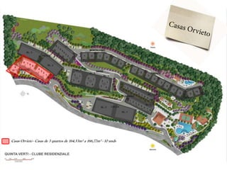 Casas Orvieto - Casas de 3 quartos de 164,53m² a 166,77m² - 10 unds
 