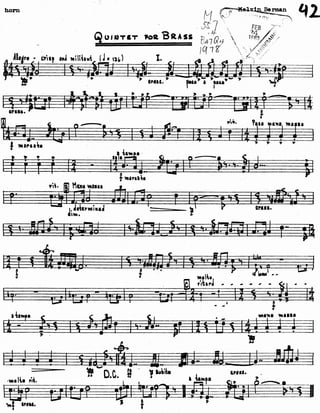 Quintet for brass - Melvin Berman