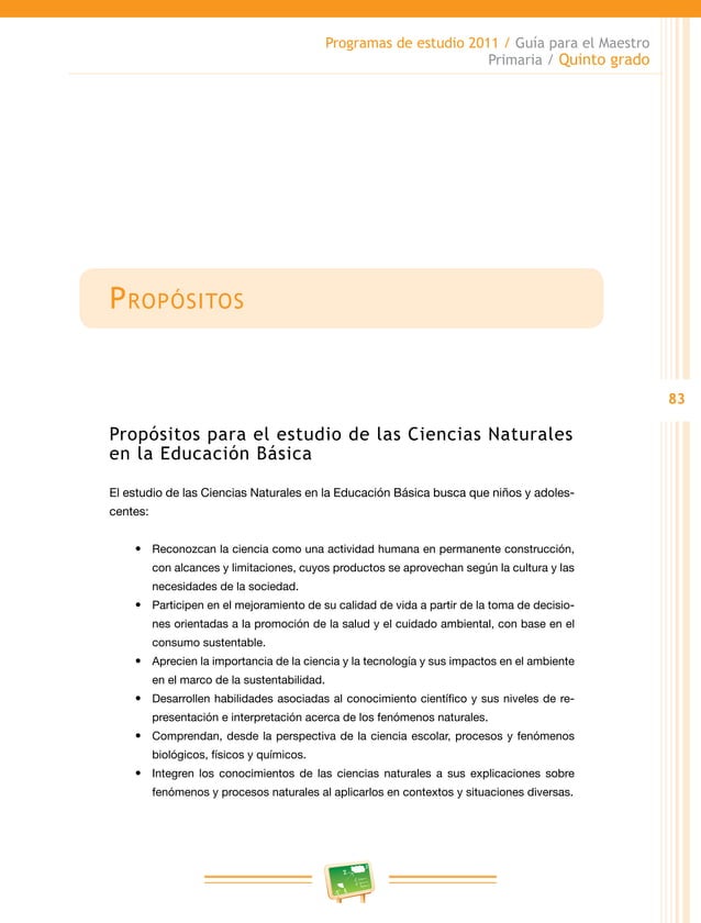 Programa de estudios 2011 quinto grado primaria guía para el maestro