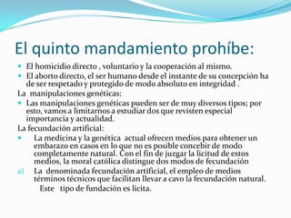 Cual Es El Quinto Mandamiento