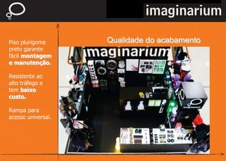 Otimização dos espaçosVitrines de vidro possibilitam a visualização de produtos tanto para dentro quanto para fora do quiosque.Garantem segurança na exposição em áreas de impacto.