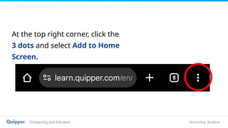 Quipper Student's Orientation about using the website .pptx
