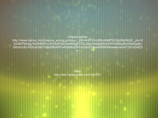 Original article: http://news.yahoo.com/s/ap/us_wrong_embryo;_ylt=AiHrFIOnQfRoWk8PiEr3dzSs0NUE;_ylu=X3oDMTMxdjg1N29rBGFzc2V0A2FwLzIwMDkwOTIzL3VzX3dyb25nX2VtYnJ5bwRjcG9zAzgEcG9zAzUEcHQDaG9tZV9jb2tlBHNlYwN5bl9oZWFkbGluZV9saXN0BHNsawNvaGlvY291cGxlZ2k- Video: http://law.rightpundits.com/?p=831 