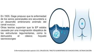 Quiste pilonidal presentacion , en cirugía. | PPTX