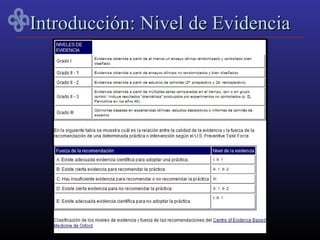 Introducción: Nivel de Evidencia
 