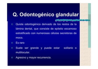 Quistes de la region maxilofacial