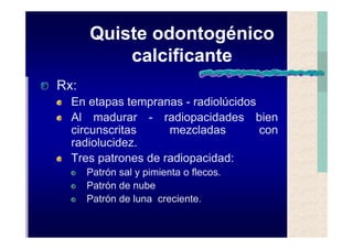 Quistes de la region maxilofacial