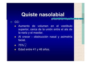 Quistes de la region maxilofacial