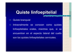 Quistes de la region maxilofacial