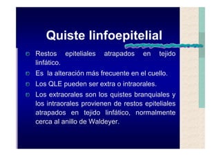 Quistes de la region maxilofacial