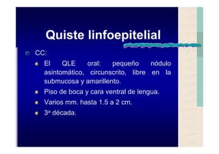 Quistes de la region maxilofacial