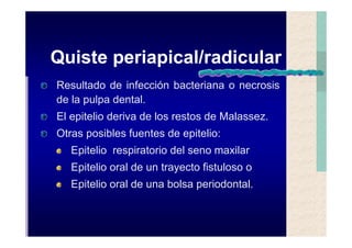 Quistes de la region maxilofacial