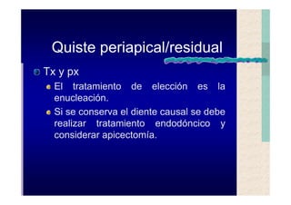 Quistes de la region maxilofacial
