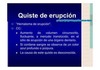 Quistes de la region maxilofacial