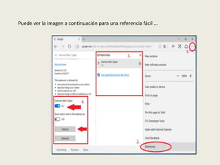 Puede ver la imagen a continuación para una referencia fácil ...
 