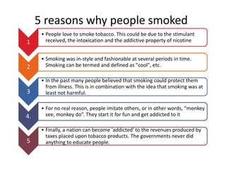 why people smoke cigarettes Quit smoking