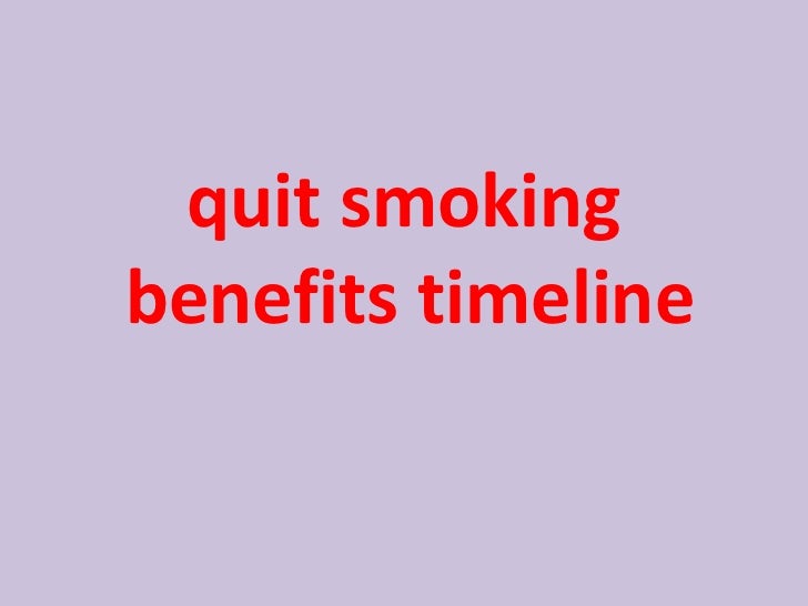 Quit smoking benefits timeline