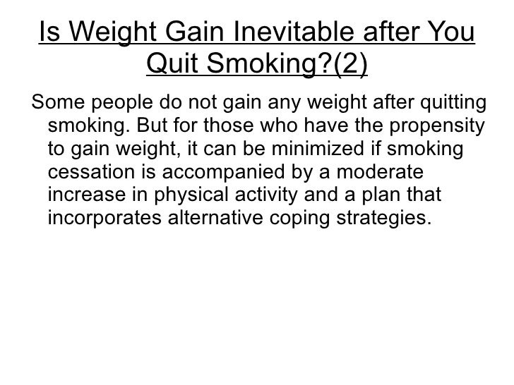 Quit smoking without gaining weight