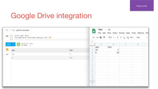 Google Drive integration
Presto at Wix
 