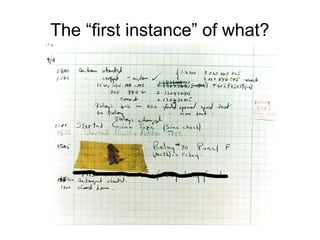 The “first instance” of what? 