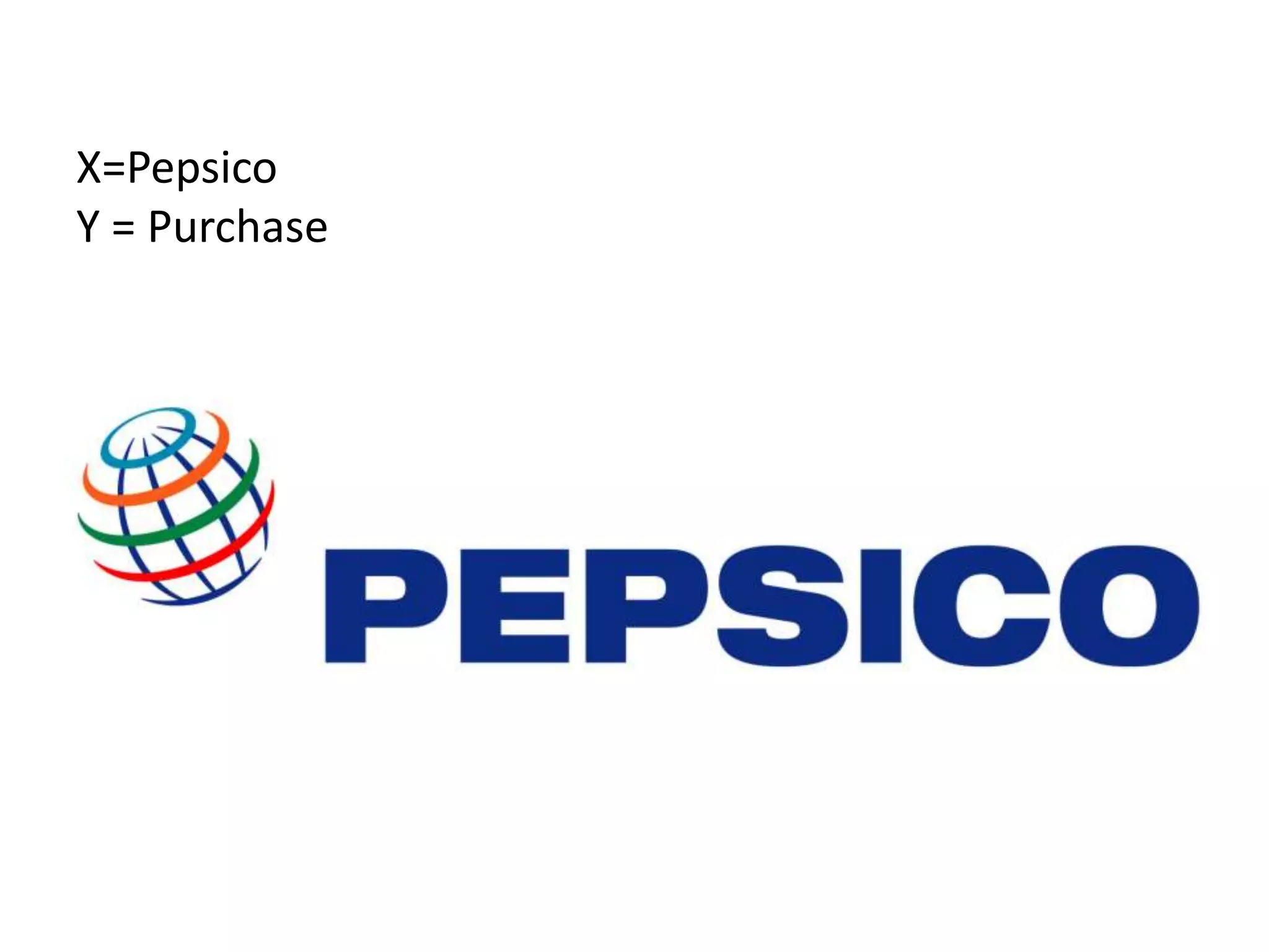 X=Pepsico
Y = Purchase
 