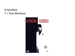 X=Scarface
Y = Tony Montana
 