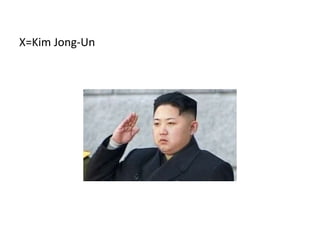X=Kim Jong-Un
 