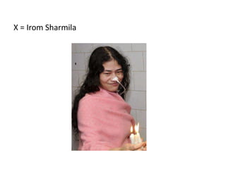 X = Irom Sharmila
 