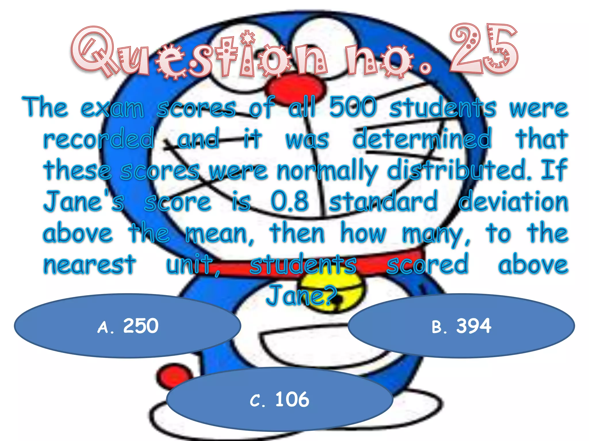 A. 250            B. 394



         C. 106
 