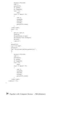 Quiz using C++ | DOC