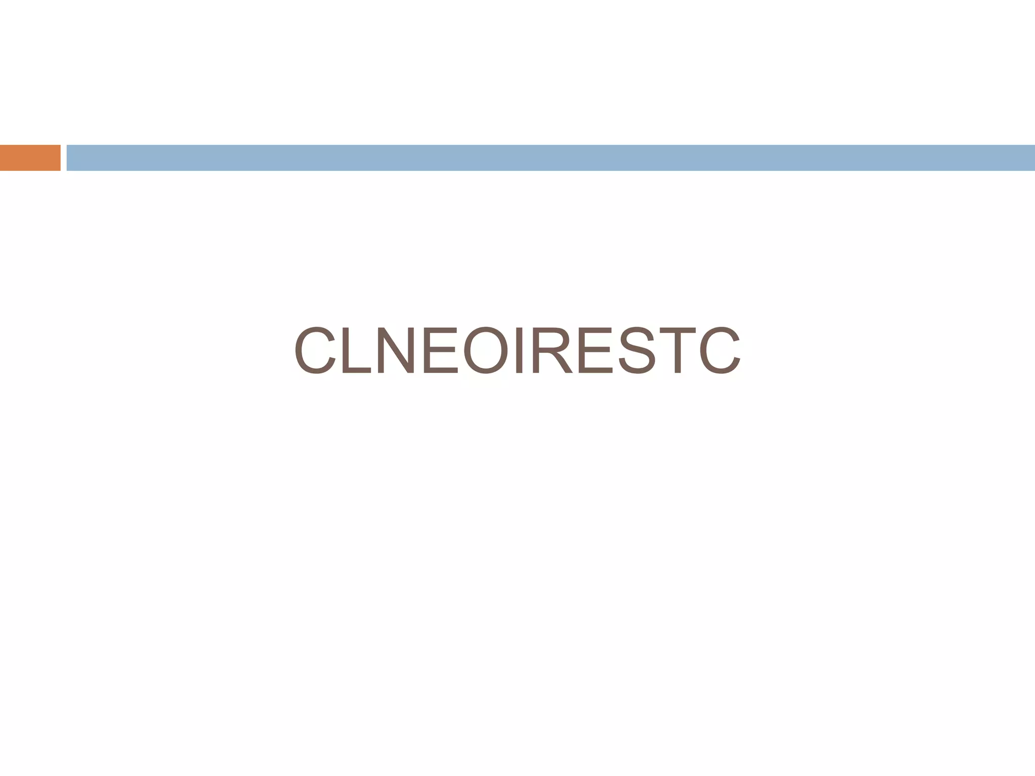 CLNEOIRESTC

 