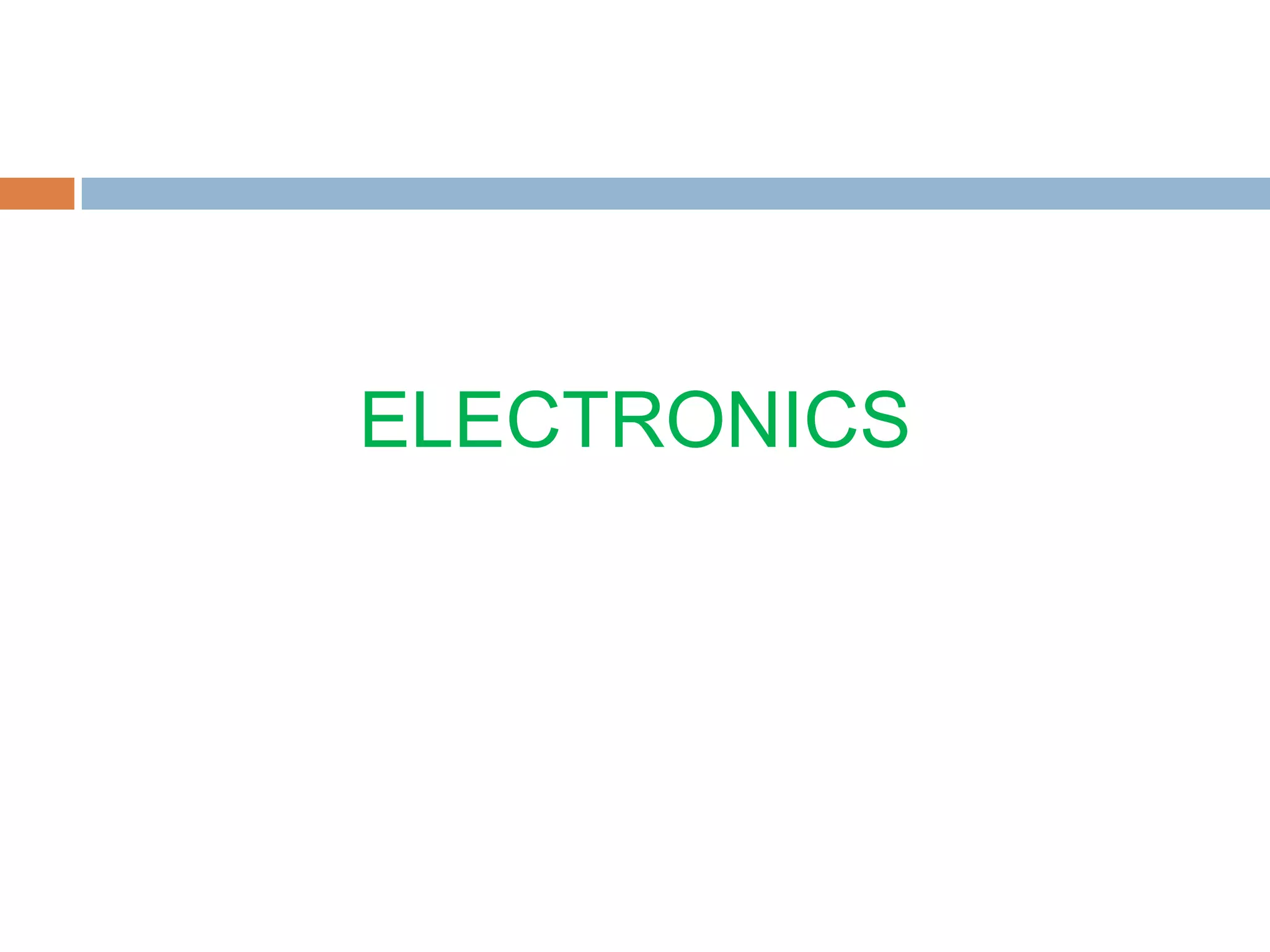 ELECTRONICS

 