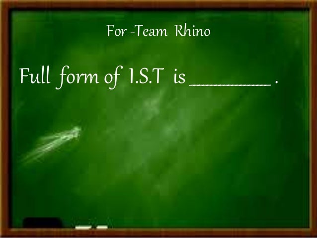 quiz on general knowledge ist full form