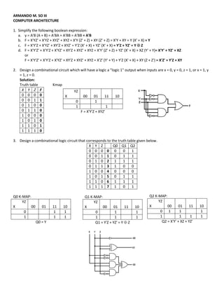 boolean algebra exercises | PDF | Programming Languages | Computing