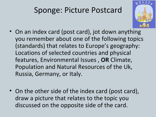Sponge: Picture Postcard ,[object Object],[object Object]