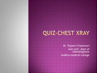 Dr. Tejaswi Chalumuri
Asst prof ,dept of
radiodiagnosis
Andhra medical college
 