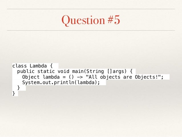 Java Quiz Questions