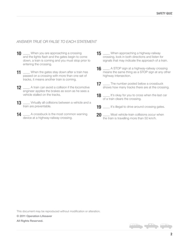 Newly Licensed Drivers Safety Quiz