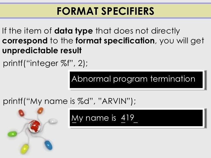 Quiz01 and format specifier