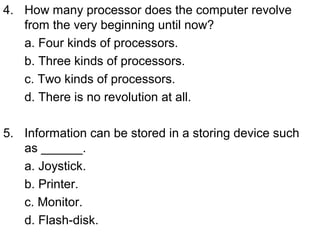 Quiz 1 english ii | PPT | Computing | Technology & Computing